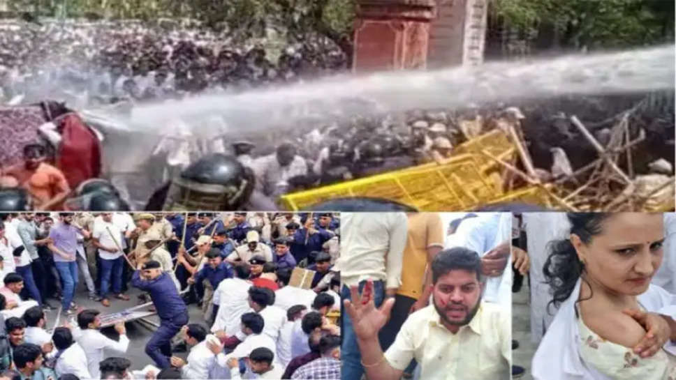 Rajasthan News: मरीजों की परेशानी के बीच डॉक्टरों की हड़ताल जारी, पुलिस ने किया वाटर कैनन का प्रयोग