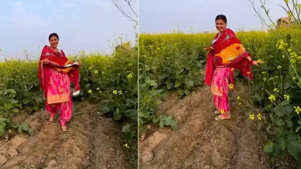 वायरल वीडियो: सरसों के खेत में खड़े होकर डांस किया सपना चौधरी ने, कातिलाना अंदाज ने जीता दिल