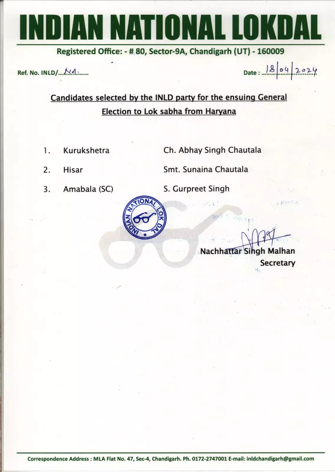 INLD LIST