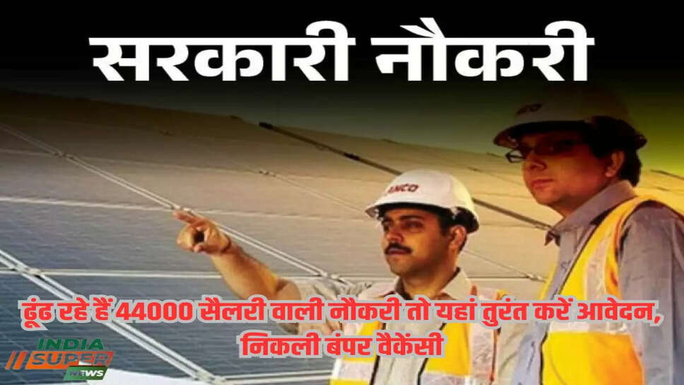 ढूंढ रहे हैं 44000 सैलरी वाली नौकरी तो यहां तुरंत करें आवेदन, निकली बंपर वैकेंसी