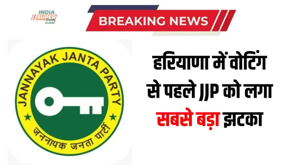हरियाणा में वोटिंग से पहले JJP को लगा सबसे बड़ा झटका