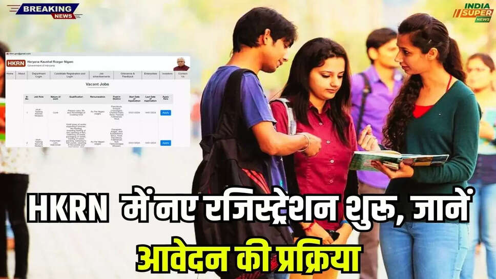 HKRN New Registration 2025: हरियाणा कौशल रोजगार निगम (HKRN) में नए रजिस्ट्रेशन शुरू, जानें आवेदन की प्रक्रिया, और ताजा Update