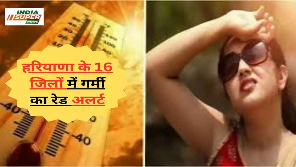 हरियाणा के 16 जिलों में गर्मी का रेड अलर्ट