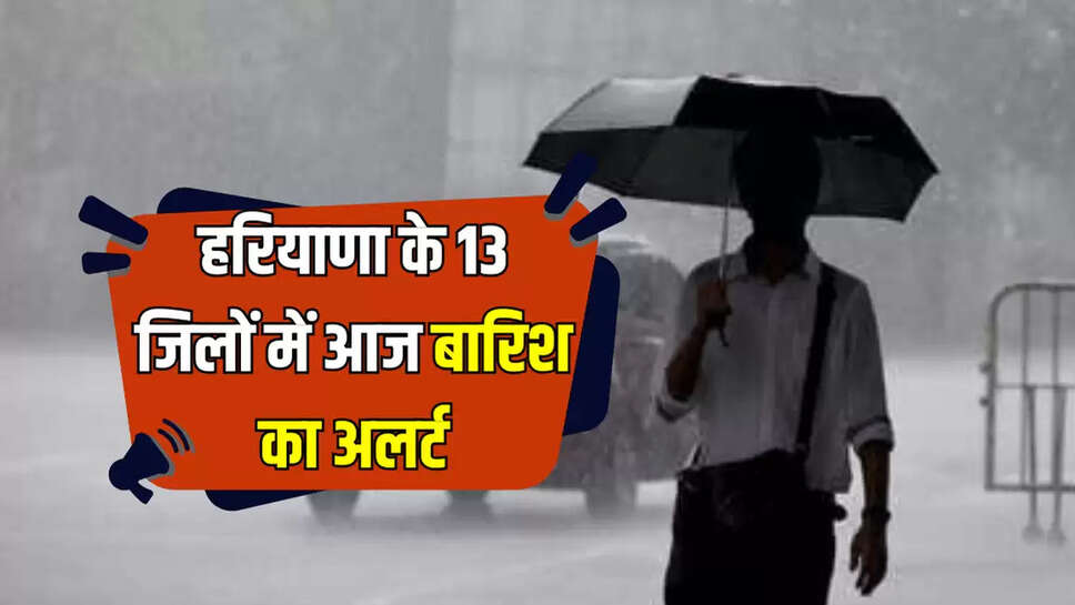 हरियाणा के 13 जिलों में आज बारिश का अलर्ट