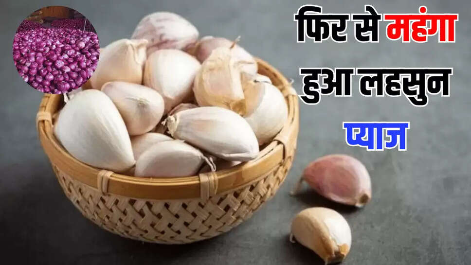 फिर से महंगा हुआ लहसुन प्याज