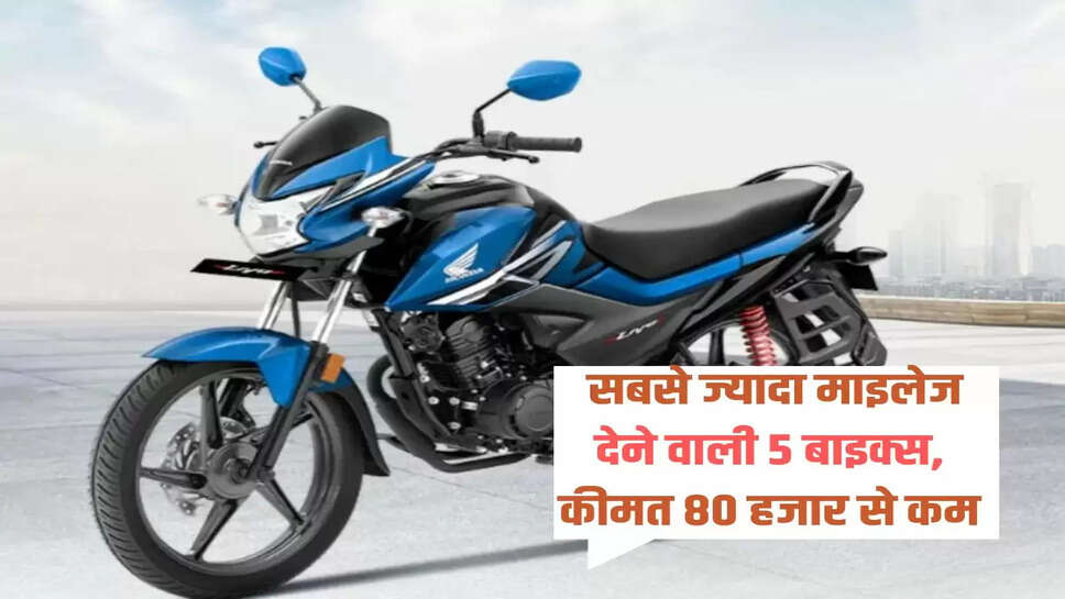  सबसे ज्यादा माइलेज देने वाली 5 बाइक्स, कीमत 80 हजार से कम