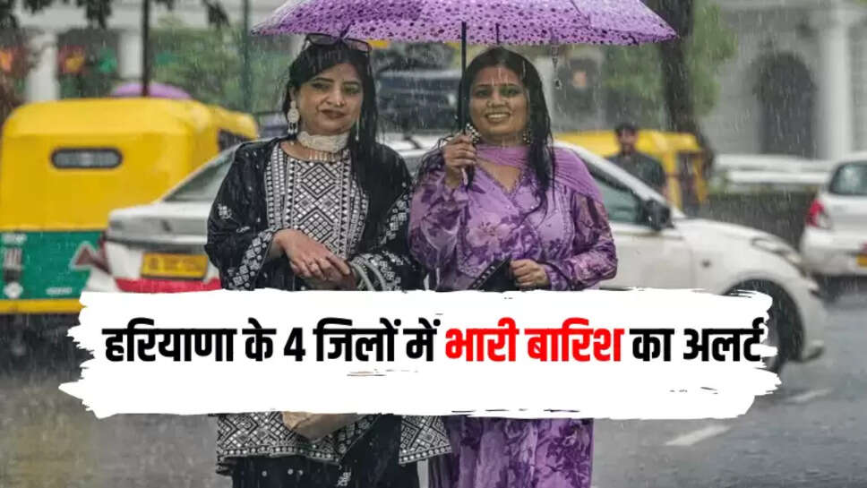 हरियाणा के 4 जिलों में भारी बारिश का अलर्ट