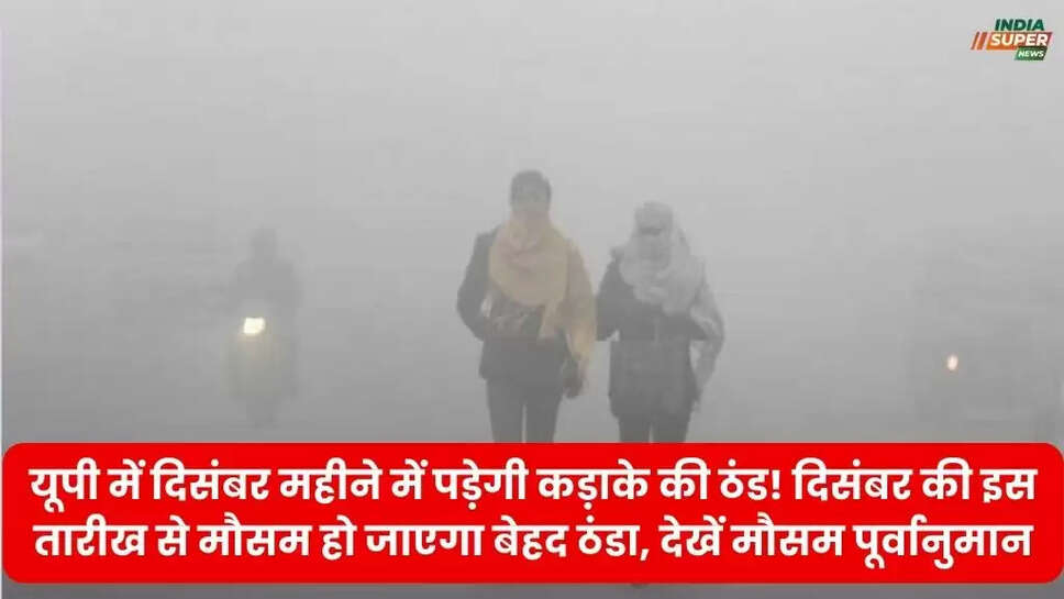 यूपी में दिसंबर महीने में पड़ेगी कड़ाके की ठंड! दिसंबर की इस तारीख से मौसम हो जाएगा बेहद ठंडा, देखें मौसम पूर्वानुमान