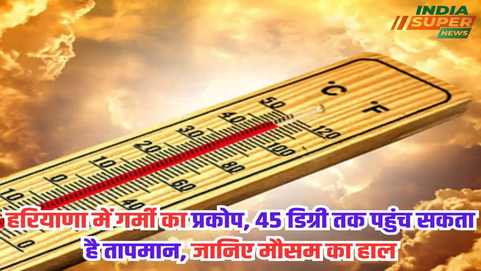 हरियाणा में गर्मी का प्रकोप, 45 डिग्री तक पहुंच सकता है तापमान, जानिए मौसम का हाल 