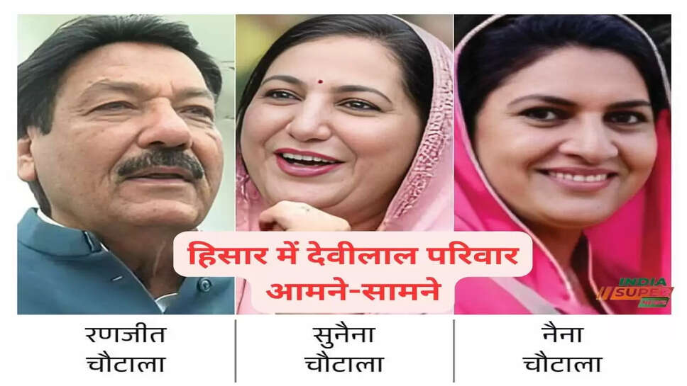 हिसार में देवीलाल परिवार आमने-सामने