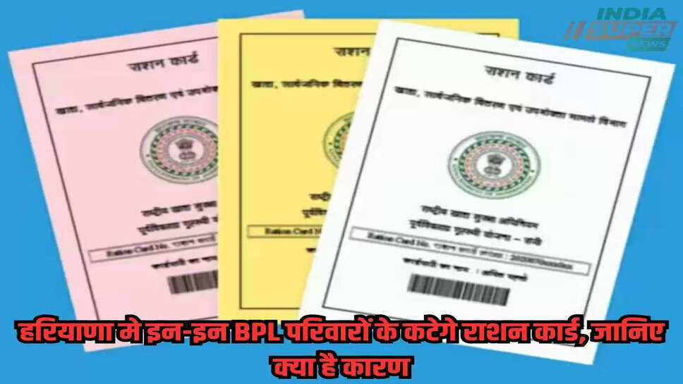 BPL Card News: हरियाणा मे इन-इन BPL परिवारों के कटेगे राशन कार्ड, जानिए क्या है कारण