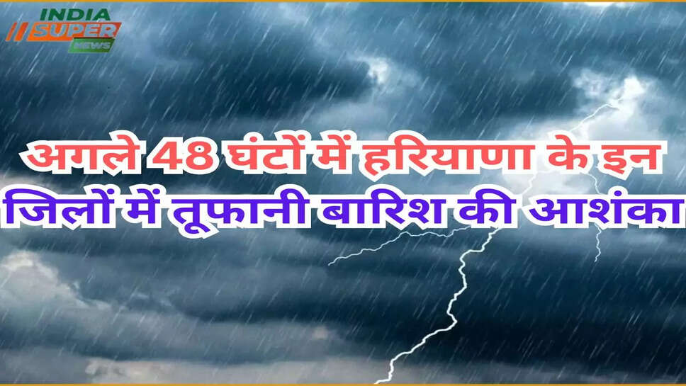 अगले 48 घंटों में हरियाणा के इन जिलों में तूफानी बारिश की आशंका