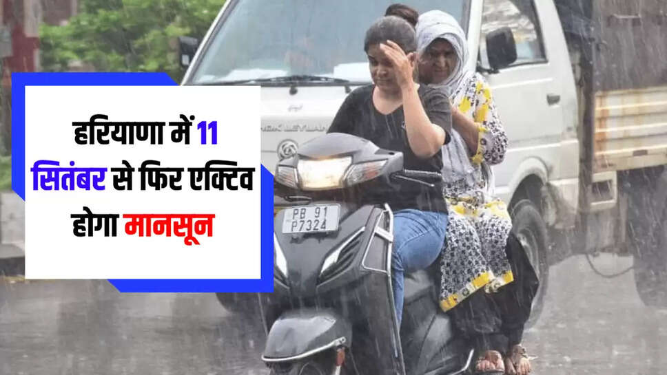 हरियाणा में 11 सितंबर से फिर एक्टिव होगा मानसून